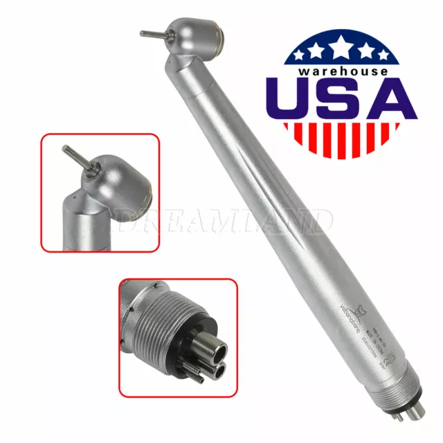 YABANGBANG Dental 45 Degree High Speed Handpiece 4Hole Push Air Turbine USPS