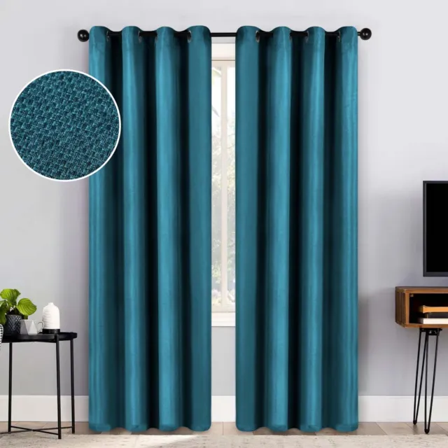 Jaxon Thermal Insulated Textured Blackout Fade Resistant Curtain Set with Panels