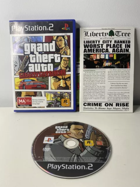Grand Theft Auto Liberty City Stories PS2 with Map No Manual Crime