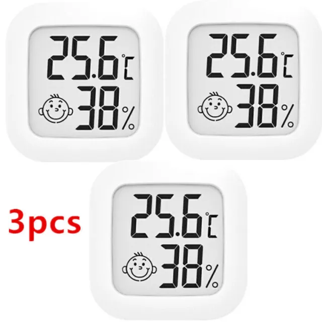 3x Digitales-Thermo-Hygrometer Thermometer Temperatur Luftfeuchtigkeitsmess H2J7