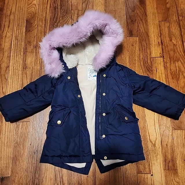 J. Crew Outerwear Blue Winter Jacket Kid's Size 3T Hodded Fast Shipping