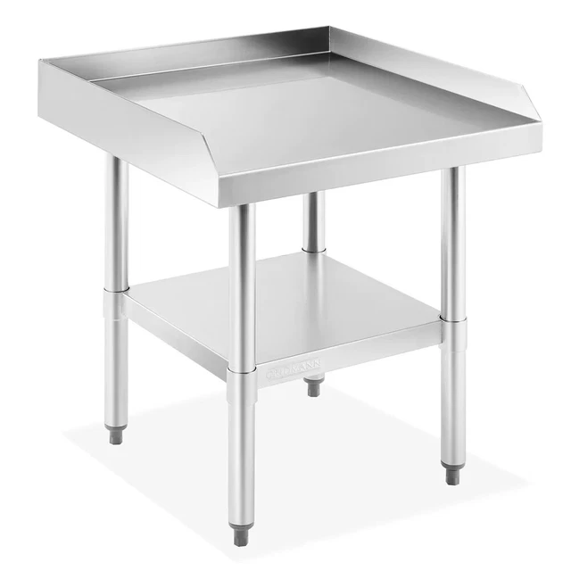 24 x 24 Inch Stainless Steel NSF Grill Table w/ Undershelf