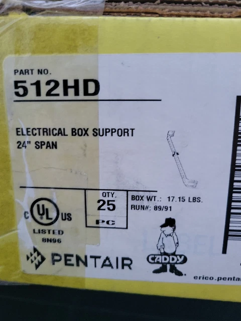 (QTY:25) Caddy 512HD Electrical Box Support 24" Span.