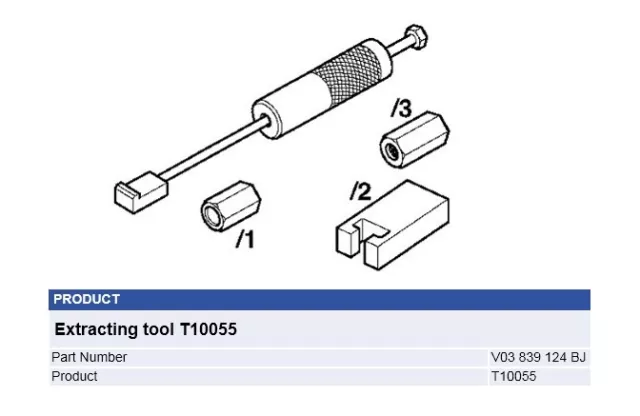 New Genuine V03839124BJ VW Audi Seat Skoda Extraction Tool T10055 3