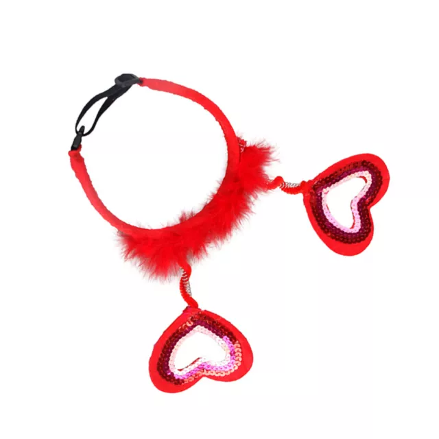 Herz Stirnband rot Pailla Valentinstag Haar Accessoire