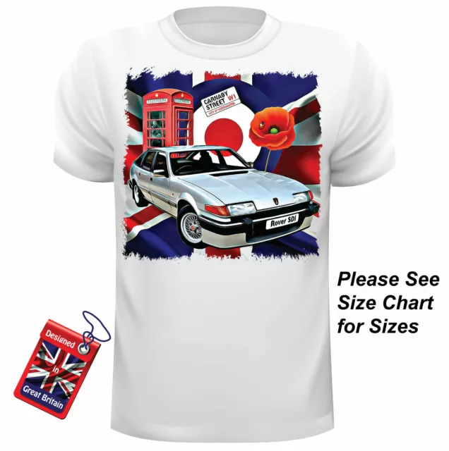 Car Art Design Classic Rover SD1 T Shirt Can Be Personalised Unofficial