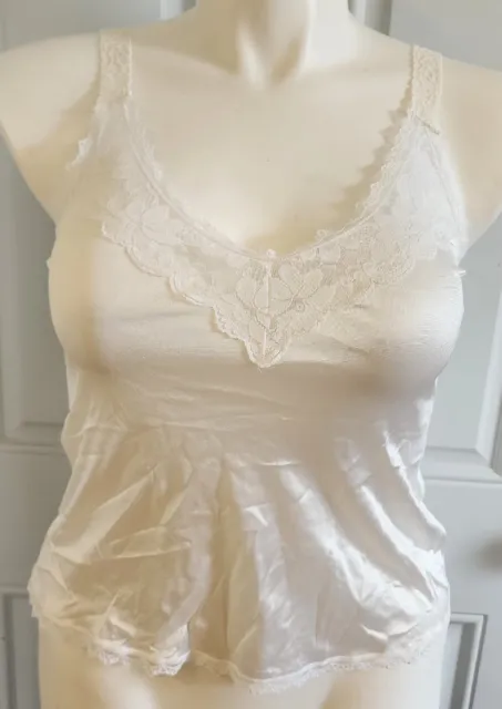 Vintage Maidenform Women's Camisole Something Special Ivory Lace Lingerie Sz 34