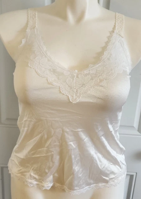 Vintage Maidenform Women's Camisole Something Special Ivory Lace Lingerie Sz 34