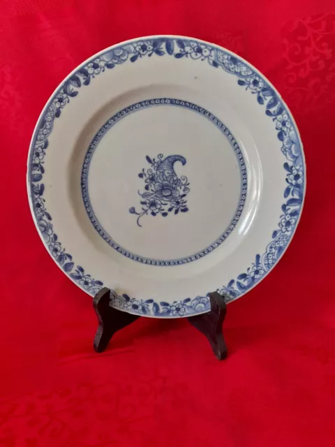 ancienne assiette porcelaine de chine époque 18 ème couleur bleu