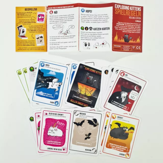 Asmodee Promotion Cardgame Demo EXPLODING KITTENS Neuling Edition Oatmeal/Humor