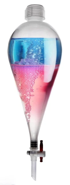 Separatory Funnel, 500Ml - Polypropylene Plastic - Ungraduated - PP Stopcock wit