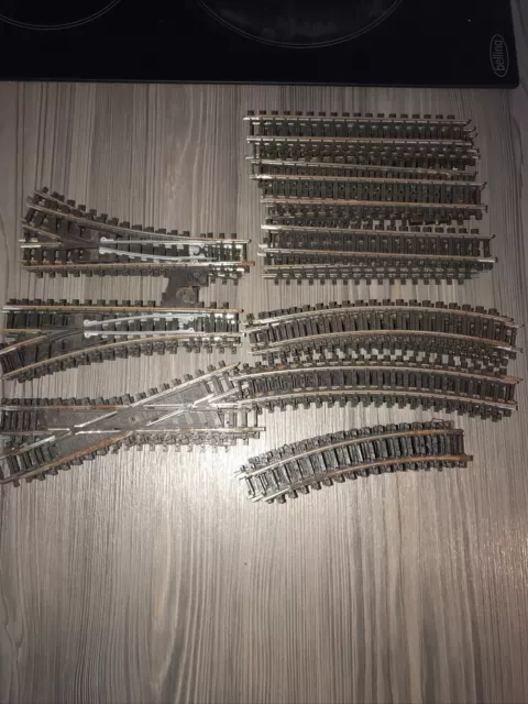Hornby steel track Job lot OO gauge Rusty In used Condition.
