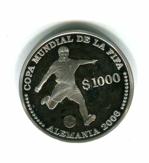 Uruguay 1000 Pesos Fußball WM 2006 Deutschland 2003 Silber PP (M8768)