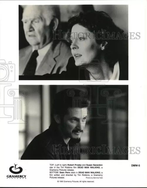 1995 Press Photo Susan Sarandon, Robert Prosky, Sean Penn in "Dead Man Walking"