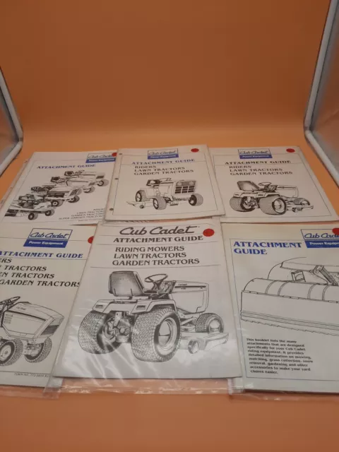 Cub Cadet Power Equipment Attachment Guides  For Cub Cadet Riders Lawn Tractors