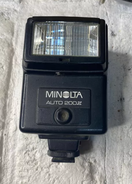 Minolta Auto Flash 220x Shoe Mount Flash TESTED (TURNS ON)