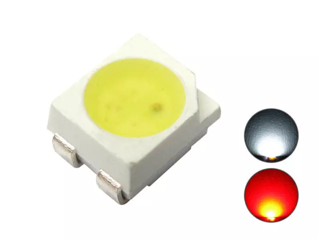 DUO LED SMD 3528 Bi-Color weiß / rot Lichtwechsel Loks Wendezug 20 Stück S668