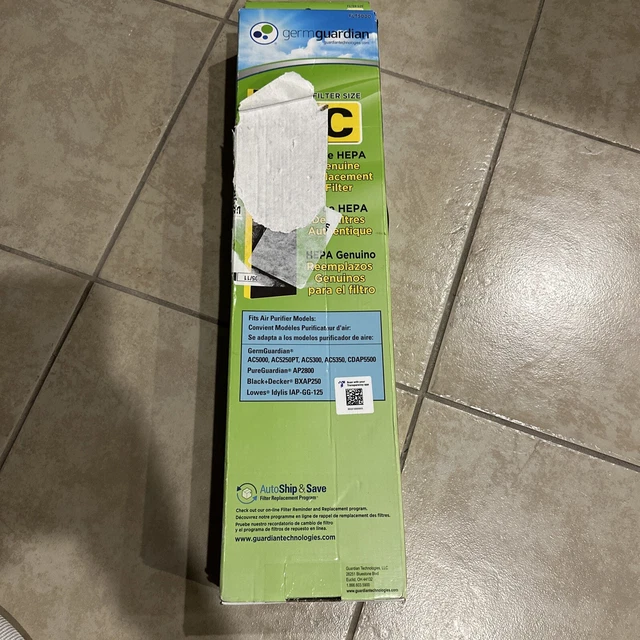 GermGuardian Air Purifier Filter FLT5000 GENUINE HEPA Replacement Filter Size C