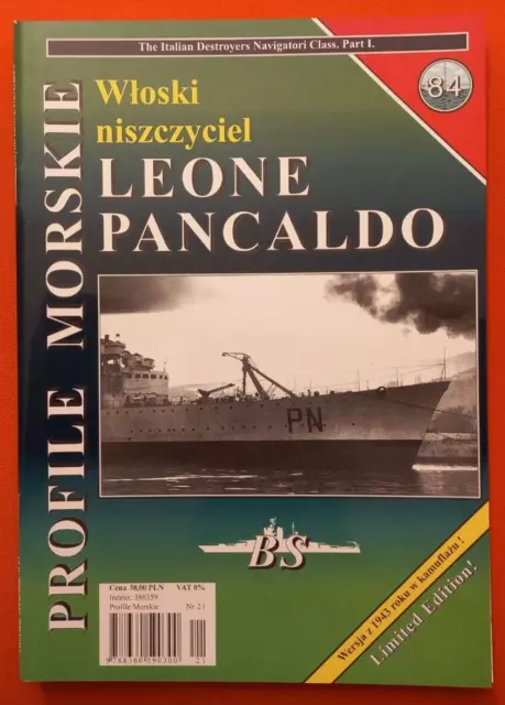 Warships - BS Profile Morskie 84, Italian Destroyer Zerstörer LEONE PANCALDO