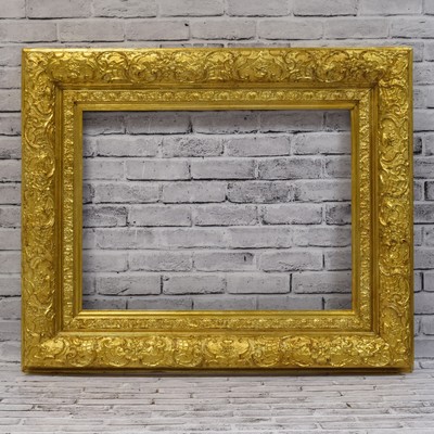 CIRCA Cornice di Legno Oro Decorato Circa 37x57 CM Graffietto a Due Punte 