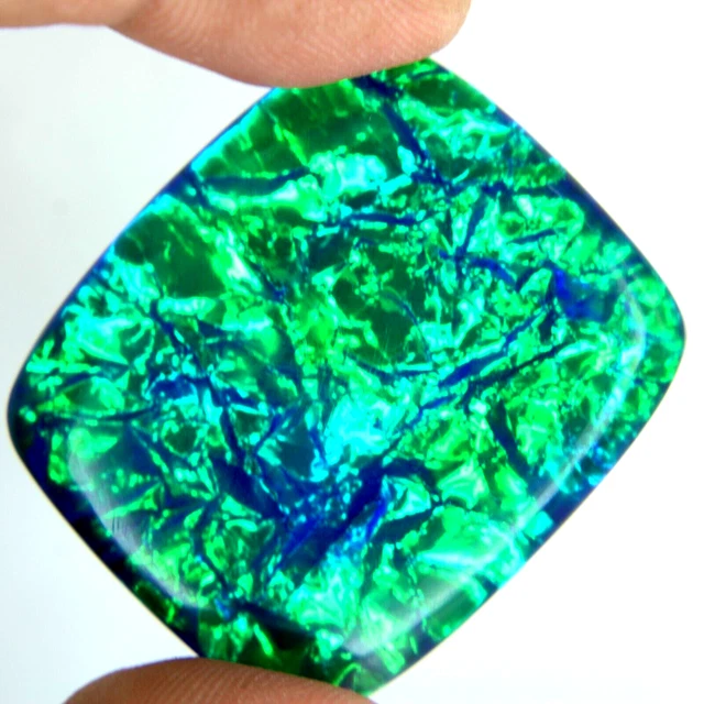 45 Ct Opale de Feu Naturelle éthiopienne Doublet Cabochon Pierres...