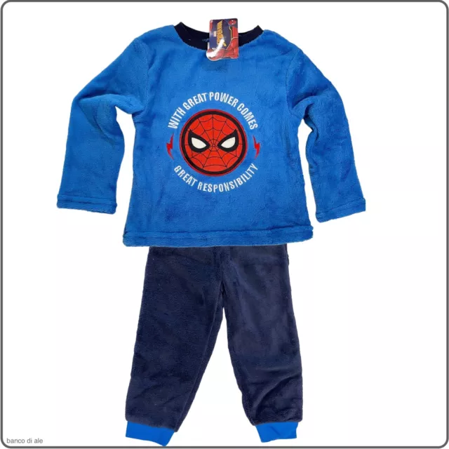 Pigiama tuta da bimbo bambino pile Coral morbido caldo invernale Spiderman Marve 3