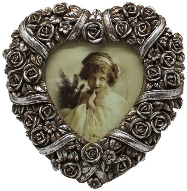 Cornice cuore Portafoto in resina da tavola Porta foto fotografia con rose