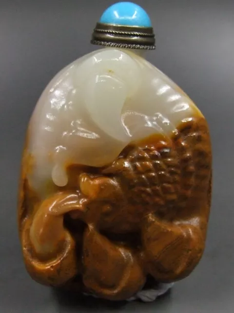 China,exquisite jade,pure manual carving,statues Snuff Bottle"Eagle Claw"1550