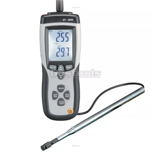 New Pro Hot Wire Anemometer Air Wind Flow  Meter Thermometer