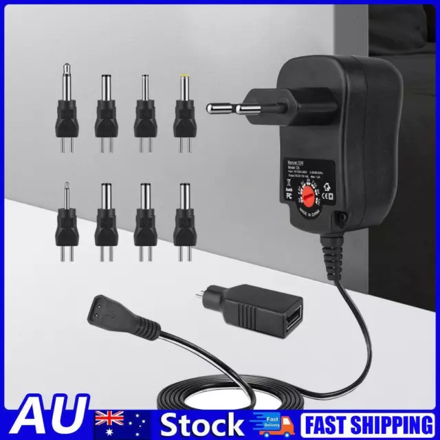 AU Converter Adapter 1.2A Adjustable Plug Multi Voltage EU Converter Adapter Plu