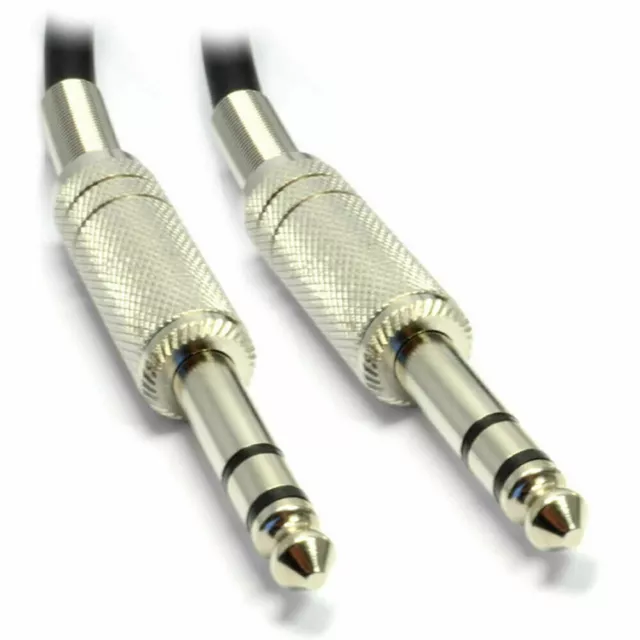 Cable conector de 6,35 mm plomo metal equilibrado/ESTÉREO GRANDE 1/4" TRS 0,5m/1m/2m/3m/4m/5m