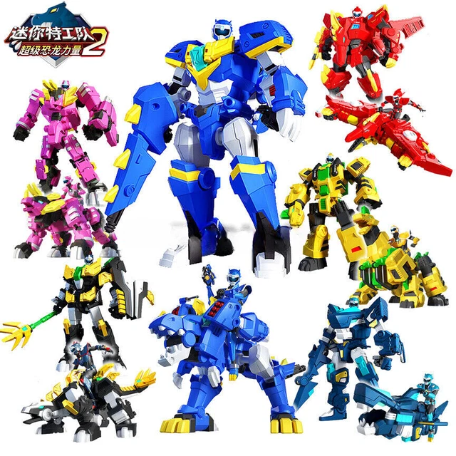 MINIFORCE SUPER DINO Power 2 Dinosaur Armorbot Transform T-Rex Robot ...