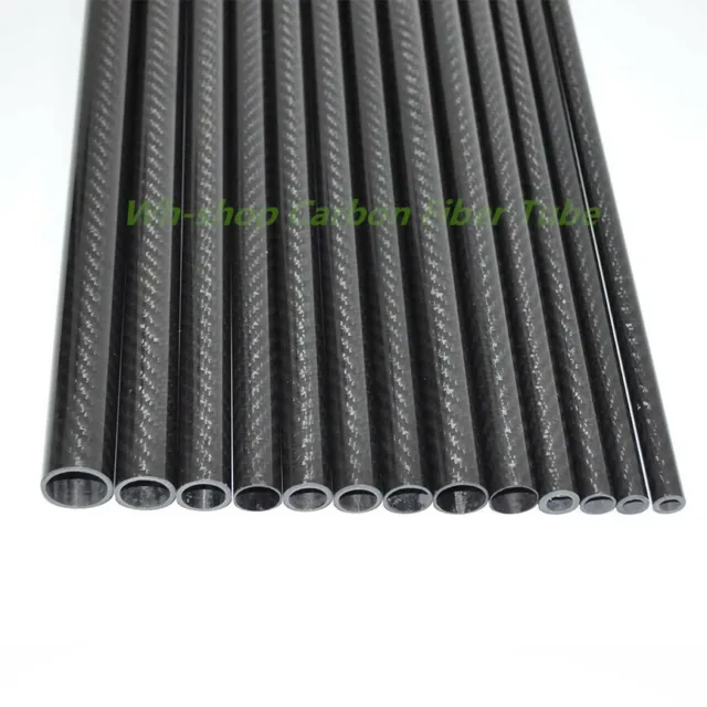 3K Carbon Fiber Tube 5 8 10 12 16 20 22 25 30 32 34 40 42 44 50 60mm x500mm Pipe