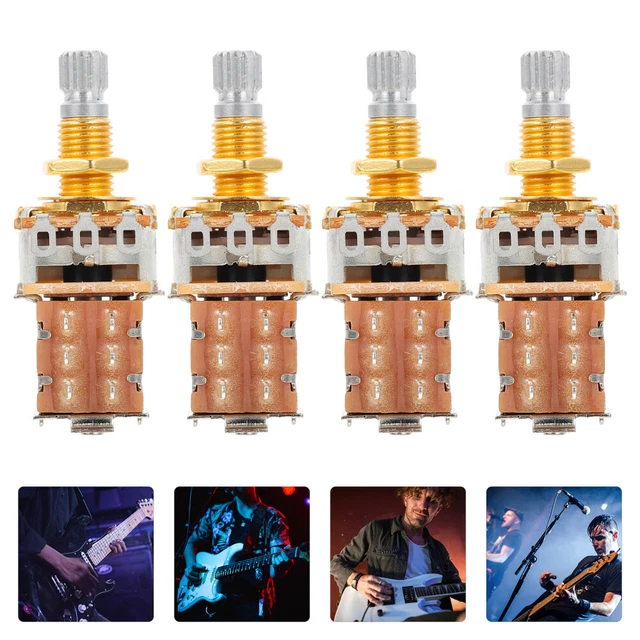 4 Sets Gitarrenteile Instrument Potentiometer Potentiometerschalter Elektronisch