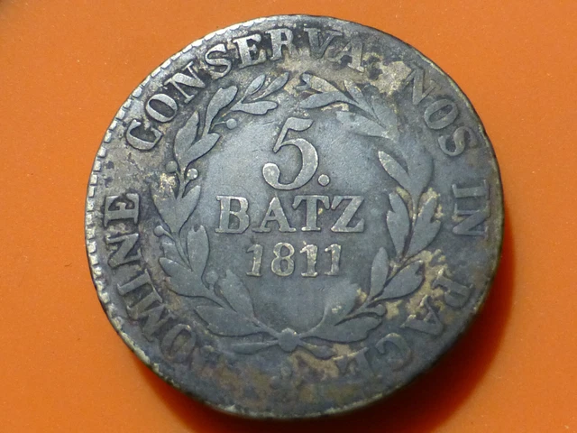 Suisse - 5 Batz - 1811 - Rare & Qualite Tb !