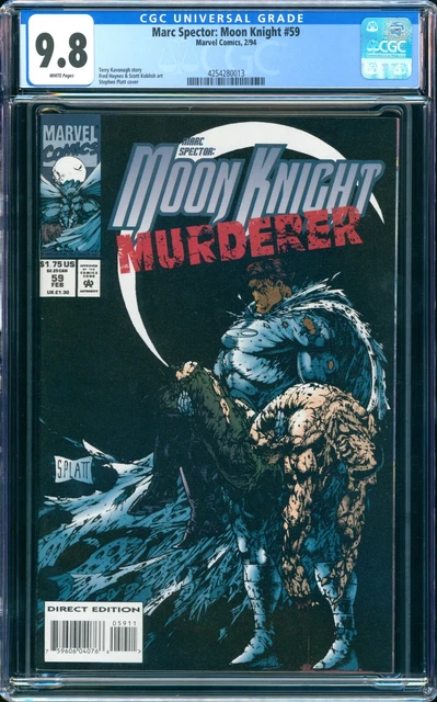 CGC 9.8 Highest Grade == 1993 Moon Knight #59 / Stephen Platt Cover / Free Ship