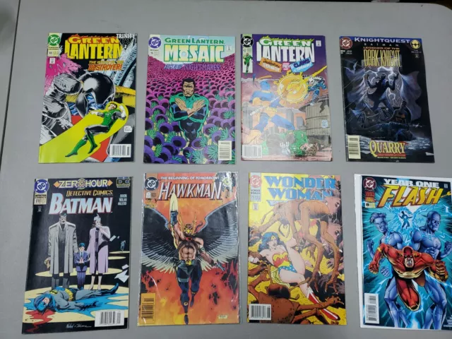 Lot (8) DC Comics Green Lantern/Batman/Hawkman/Wonder Woman/Flash