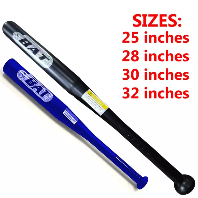 Heavy Duty |Stainless Steel Metal Baseball Rounder Softball Bat Black Pole Stick