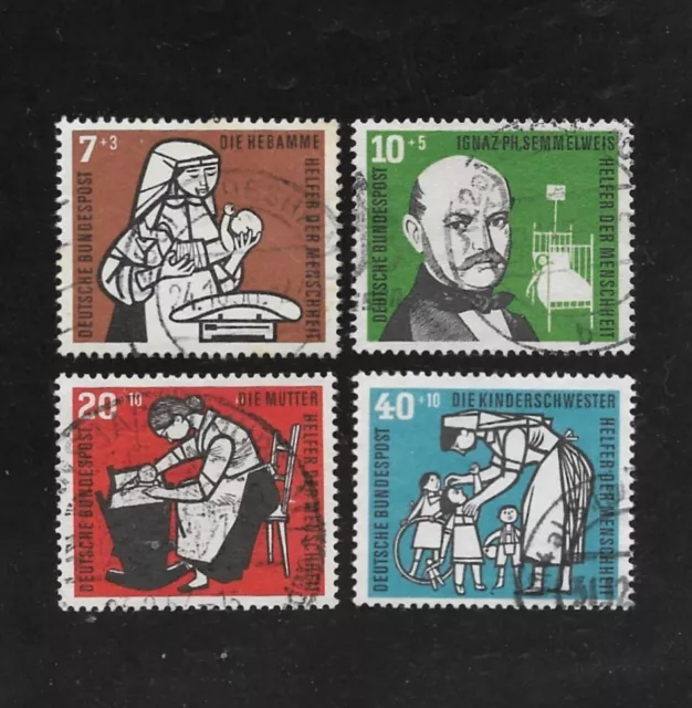 Briefmarken BRD / Bund 1956 Michel-Nr. 243, 244, 245, 246 gestempelt