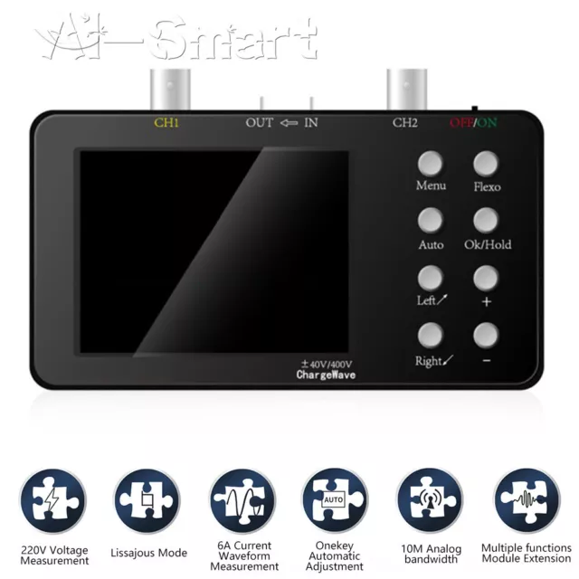 Digital Oscilloscope 10MHz Bandwidth Dual Channel Oscilloscope Signal Generator