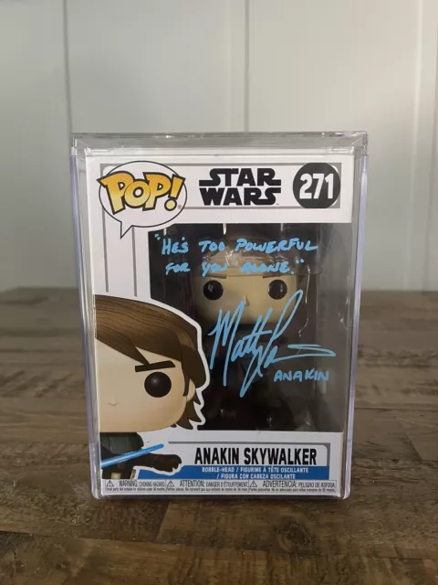 *Signed Matt Lanter* Funko Pop Star Wars #271 Anakin Skywalker w Quote JSA COA