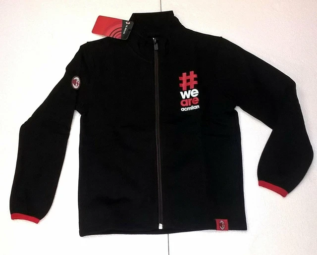 Felpa AC Milan Con Colletto - Unisex, Cotone E Poliestere, Logo Rossonero - Foto 5