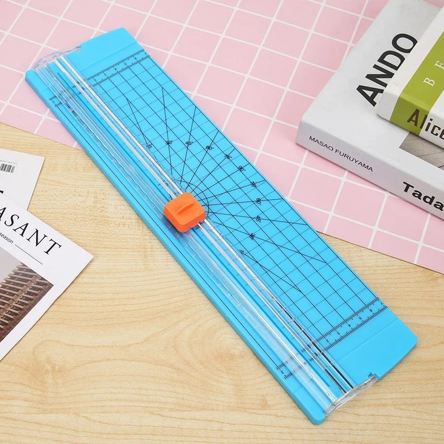 A4 Papierschneidemaschine Cutter Office Trimmer Foto Sammelalbum Klinge (Blau)
