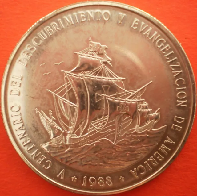 DOMINICAN REPUBLIC 1 PESO 1988 Dominicana Dominikanische Dominicaine Domenicana