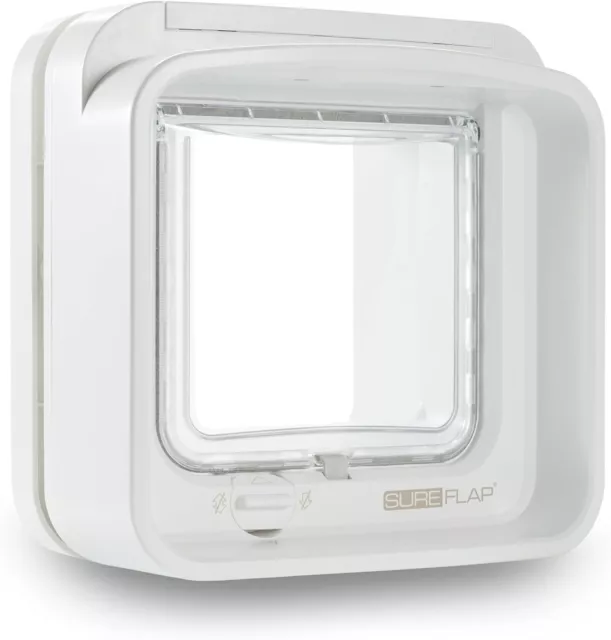 Microchip Cat Flap, Dual Scan, Indoor Pet Safety, Fits 32 Cats, Glass/Plastic