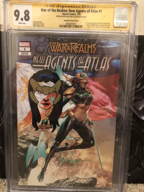 New Agents of Atlas 1 Variant CGc 9.8 Signed And Sketched by Mico Suayan