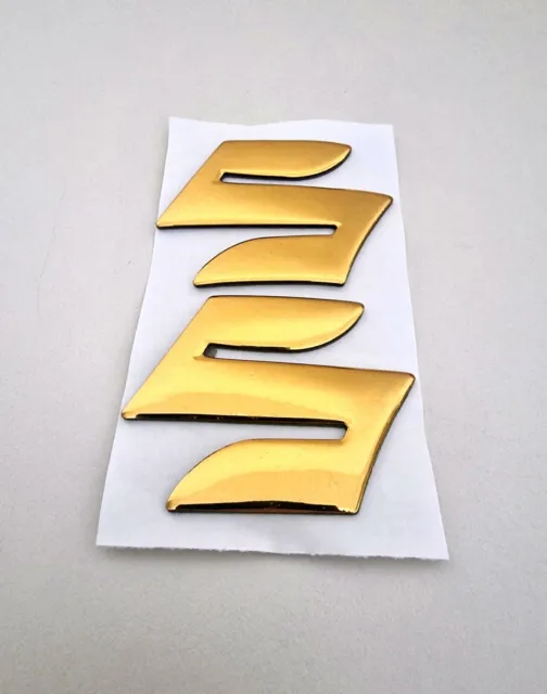 Suzuki Gold 3D Badge Tank Emblem Logo Stickers Graphics Decals gsxr sv gsf gsr