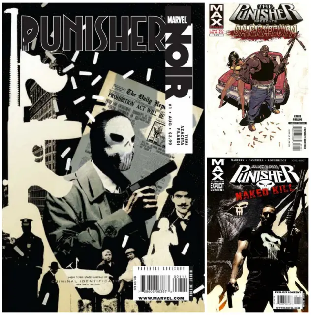 Punisher U PICK comic 1 2 3 4 5 VF/NM Tyger Barracuda Max Naked Noir 2009 Marvel