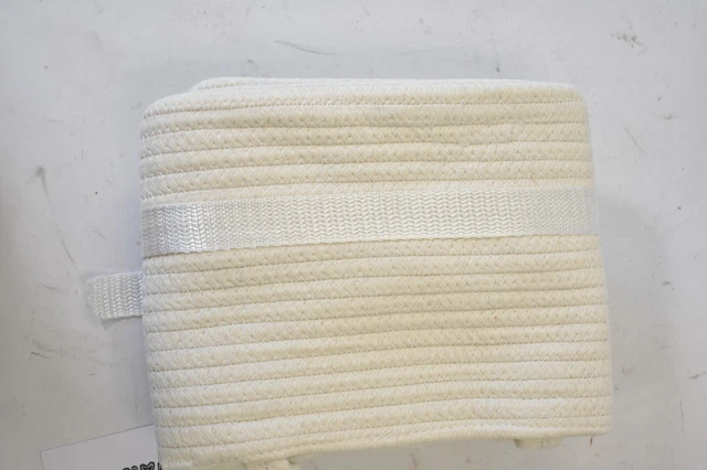 Xuanguo Baby Diaper Caddy Organizer Cotton Rope Nursery Storage Bin Basket White 2