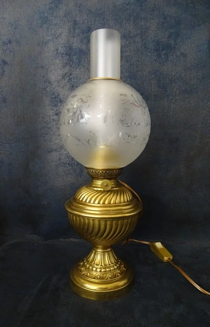 Lampe à Pétrole Marine Ancienne - Binnacle Avec Boussole En Laiton - Reproduction - Occasion Comme Neuve